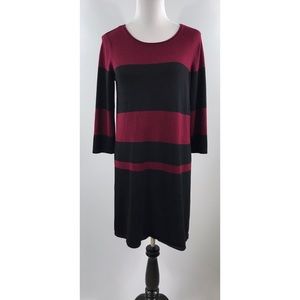 AB Studio Long Maroon and Black Dress